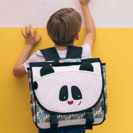 Cartable 35cm LES DÉGLINGOS "Rototos le panda" | Sac scolaire GS CP CE1 CE2 mixte original pas cher