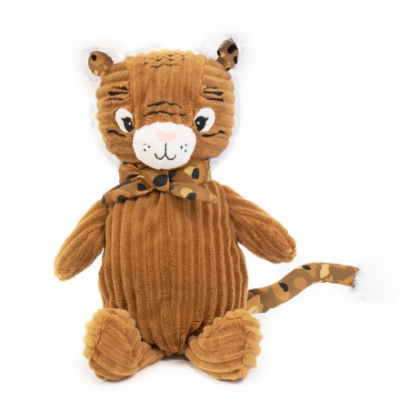 Peluche grand simply en boîte LES DÉGLINGOS "Spéculos le tigre"