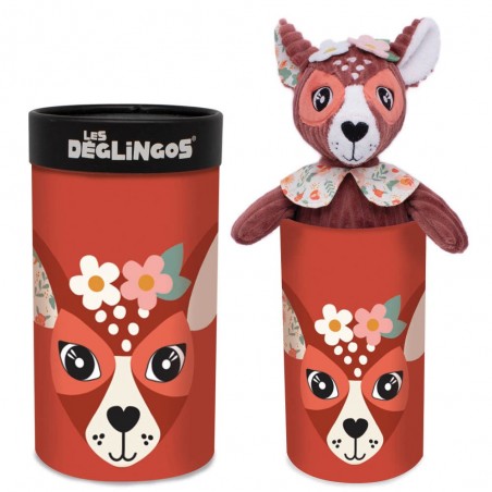 Peluche grand simply en boîte LES DÉGLINGOS "Mélimélos la biche" Peluche grand simply en boîte LES DÉGLINGOS "Mélimélos la biche"