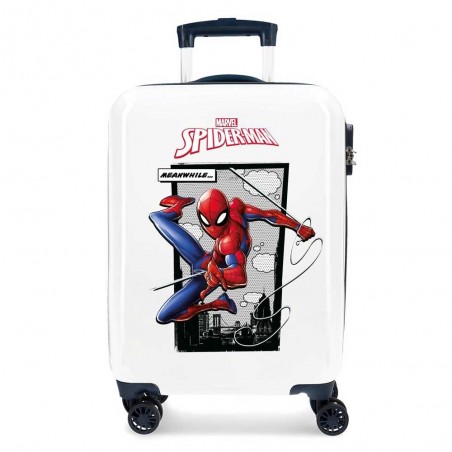 Valise cabine SPIDERMAN "Action" blanc | Bagage enfant garçon super-héros qualité