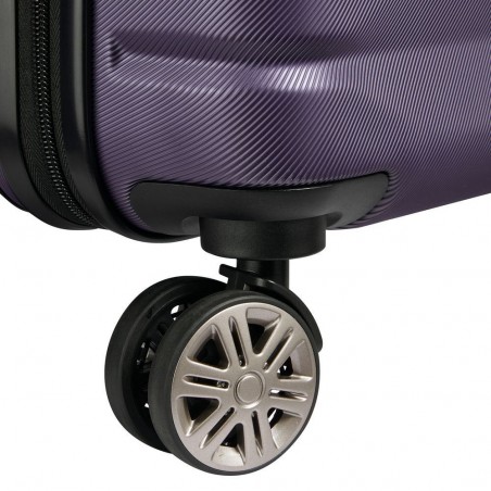 Valise cabine slim DELSEY "Air Armour" - violet foncé | Bagage cabine qualité femme