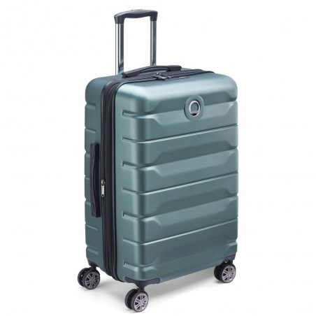 Valise extensible 68cm DELSEY "Air Armour" vert | Bagage taille moyenne solide sécurisé