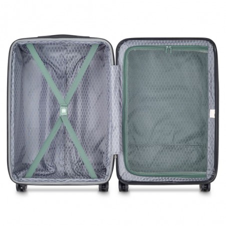 Valise extensible 68cm DELSEY "Air Armour" vert | Bagage taille moyenne solide sécurisé