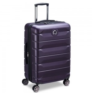 Valise extensible 68cm DELSEY "Air Armour" violet foncé | Bagage femme solide qualité