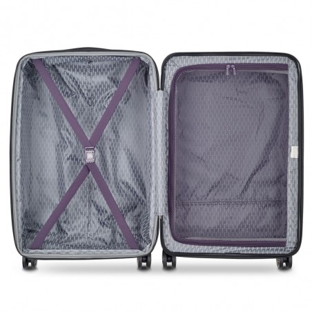 Valise extensible 68cm DELSEY "Air Armour" violet foncé | Bagage femme solide qualité