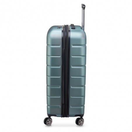 Valise extensible 77cm DELSEY "Air Armour" vert | Bagage grande taille solide marque française