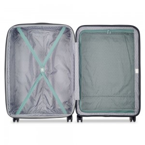 Valise extensible 77cm DELSEY "Air Armour" vert | Bagage grande taille solide marque française