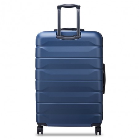 Valise extensible 77cm DELSEY "Air Armour" bleu nuit | Bagage grande taille solide qualité marque française