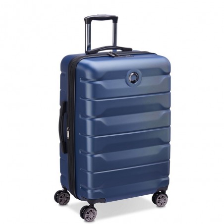 Valise extensible 68cm DELSEY "Air Armour" bleu nuit | Valise taille moyenne solide qualité marque française