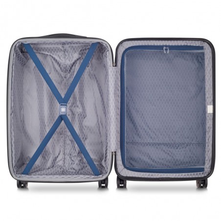 Valise extensible 68cm DELSEY "Air Armour" bleu nuit | Valise taille moyenne solide qualité marque française