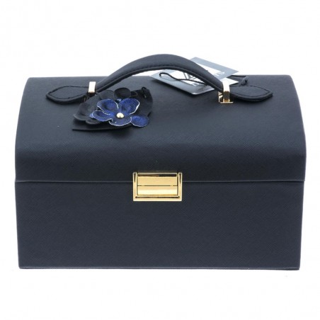 Coffret à bijoux DAVIDTS "Flower" noir/bleu | Boîte à bijoux femme haut de gamme Coffret à bijoux DAVIDTS "Flower" noir/bleu | Boîte à bijoux femme haut de gamme