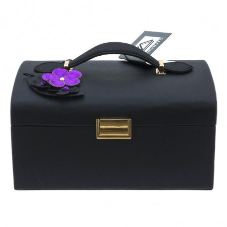 Coffret à bijoux DAVIDTS "Flower" noir/violet | Boîte à bijoux femme haut de gamme Coffret à bijoux DAVIDTS "Flower" noir/violet | Boîte à bijoux femme haut de gamme