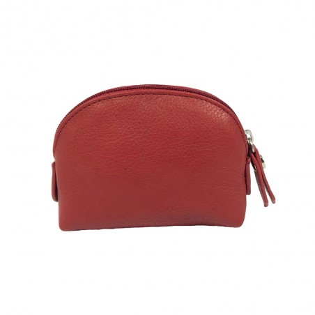 Porte-monnaie en cuir NAF NAF "Dahlia" rouge carmin | Bourse femme qualité marque française