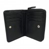 Portefeuille compact en cuir NAF NAF "Dahlia" noir | Porte-monnaie tout-en-un femme qualité marque française Portefeuille compact en cuir NAF NAF "Dahlia" noir | Porte-monnaie tout-en-un femme qualité marque française