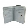 Portefeuille compact en cuir NAF NAF "Dahlia" bleu | Porte-monnaie tout-en-un femme qualité marque française Portefeuille compact en cuir NAF NAF "Dahlia" bleu | Porte-monnaie tout-en-un femme qualité marque française
