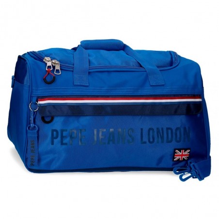 Sac de voyage PEPE JEANS LONDON "Overlap" bleu | sac de sport homme garçon marque pas cher