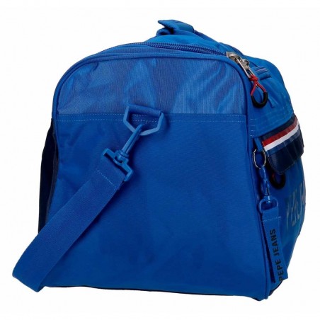 Sac de voyage PEPE JEANS LONDON "Overlap" bleu | sac de sport homme garçon marque pas cher