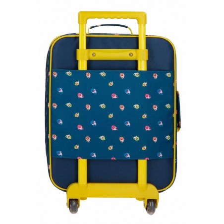 Valise souple BABY SHARK "My Good Friend" bleu/jaune | Bagage cabine ludique pas cher