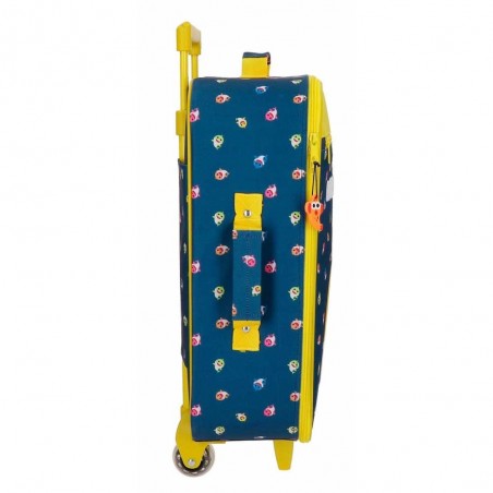 Valise souple BABY SHARK "My Good Friend" bleu/jaune | Bagage cabine ludique pas cher