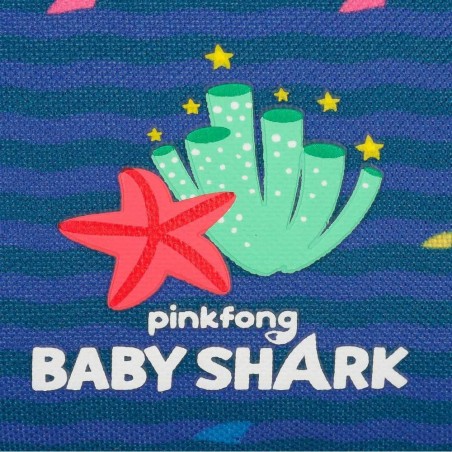 Sac de voyage enfant BABY SHARK "Happy Family" bleu | Bagage enfant rigolo ludique pas cher