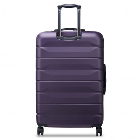 Valise extensible 77cm DELSEY "Air Armour" violet foncé | Bagage grande taille solide marque française