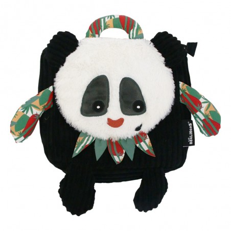 Sac à dos velours LES DÉGLINGOS "Rototos le panda" | Sac crèche maternelle original Sac à dos velours LES DÉGLINGOS "Rototos le panda" | Sac crèche maternelle original