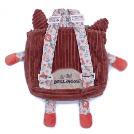 Sac à dos velours LES DÉGLINGOS "Mélimélos la biche" Sac à dos velours LES DÉGLINGOS "Mélimélos la biche"
