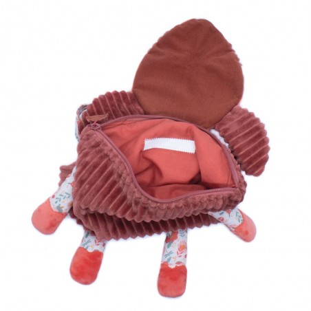 Sac à dos velours LES DÉGLINGOS "Mélimélos la biche" Sac à dos velours LES DÉGLINGOS "Mélimélos la biche"