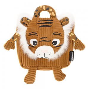 Sac à dos velours LES DÉGLINGOS "Spéculos le tigre"