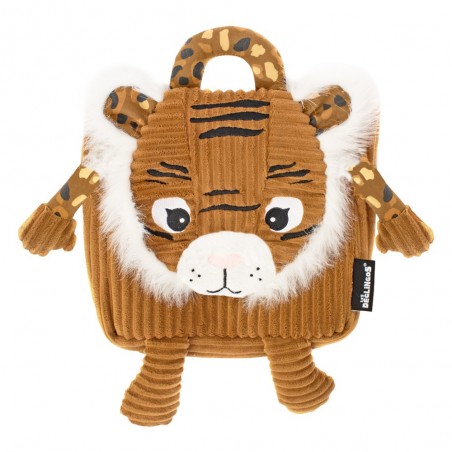 Sac à dos velours LES DÉGLINGOS "Spéculos le tigre" Sac à dos velours LES DÉGLINGOS "Spéculos le tigre"
