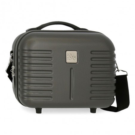 Vanity case rigide ROLL ROAD "India" gris anthracite | Vanity femme pas cher