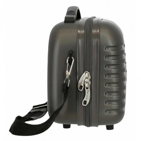 Vanity case rigide ROLL ROAD "India" gris anthracite | Vanity femme pas cher