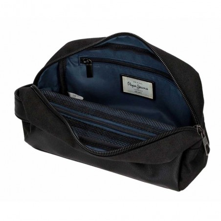 Trousse de toilette PEPE JEANS "Scratch" noir | Nécessaire de voyage homme marque pas cher