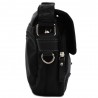 Sac à main besace nylon et cuir KATANA Noir Sac à main besace nylon et cuir KATANA Noir