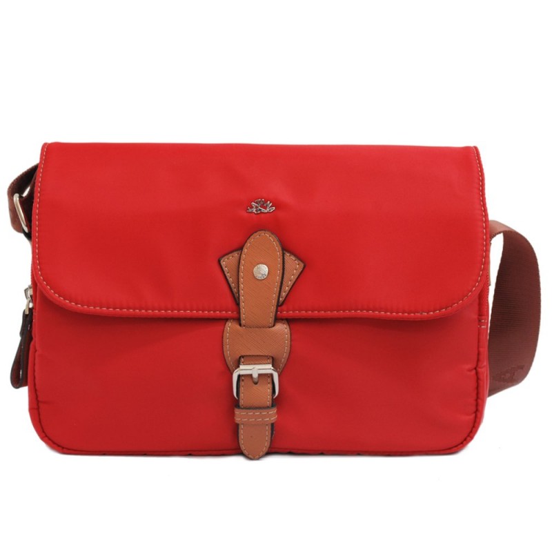 Sac de voyage KATANA nylon et cuir XL rouge