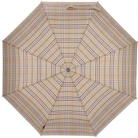 Parapluie pliant KNIRPS "T200 Medium Duomatic" check beige | Parapluie ouverture fermeture automatique solide