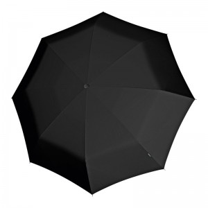 Parapluie pliant KNIRPS "T200 Medium Duomatic" uni noir | Parapluie ouverture fermeture automatique solide