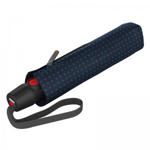 Parapluie pliant KNIRPS "T200 Medium Duomatic" 2cross sea | Parapluie femme ouverture fermeture automatique solide