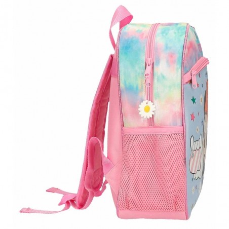 Sac à dos maternelle MINNIE "Wild Flower" 33cm rose | Sac scolaire fille Disney