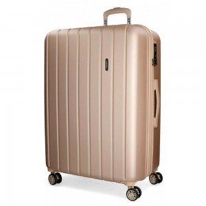 Valise extensible 75cm MOVOM "Wood" champagne | Grande valise avion solide pas cher