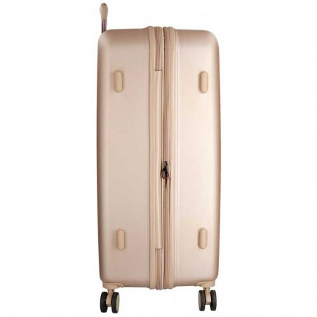 Valise extensible 75cm MOVOM "Wood" champagne | Grande valise avion solide pas cher Valise extensible 75cm MOVOM "Wood" champagne | Grande valise avion solide pas cher