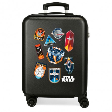 Valise cabine STAR WARS "Badges" noir | Bagage garçon ado original espace