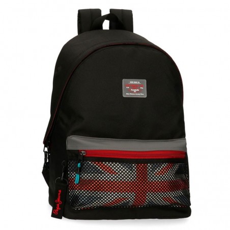 Sac à dos garçon PEPE JEANS LONDON "Malden" noir | Sac scolaire mode marque