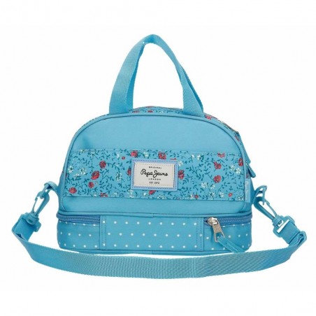 Sac repas PEPE JEANS LONDON "Ava" bleu | Lunch bag picnic fille original marque mode Sac repas PEPE JEANS LONDON "Ava" bleu | Lunch bag picnic fille original marque mode
