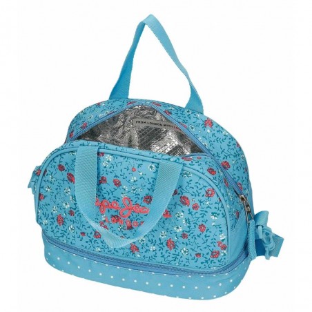 Sac repas PEPE JEANS LONDON "Ava" bleu | Lunch bag picnic fille original marque mode Sac repas PEPE JEANS LONDON "Ava" bleu | Lunch bag picnic fille original marque mode