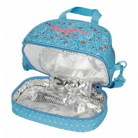 Sac repas PEPE JEANS LONDON "Ava" bleu | Lunch bag picnic fille original marque mode Sac repas PEPE JEANS LONDON "Ava" bleu | Lunch bag picnic fille original marque mode