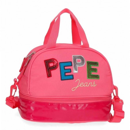 Sac repas PEPE JEANS LONDON "Kim" rose | Lunch bag picnic fille original marque mode