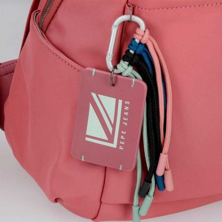 Sac bandoulière 2 cpts PEPE JEANS "Tessa" fraise | Mini sac à main pochette femme marque pas cher Sac bandoulière 2 cpts PEPE JEANS "Tessa" fraise | Mini sac à main pochette femme marque pas cher