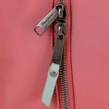 Sac bandoulière 2 cpts PEPE JEANS "Tessa" fraise | Mini sac à main pochette femme marque pas cher Sac bandoulière 2 cpts PEPE JEANS "Tessa" fraise | Mini sac à main pochette femme marque pas cher