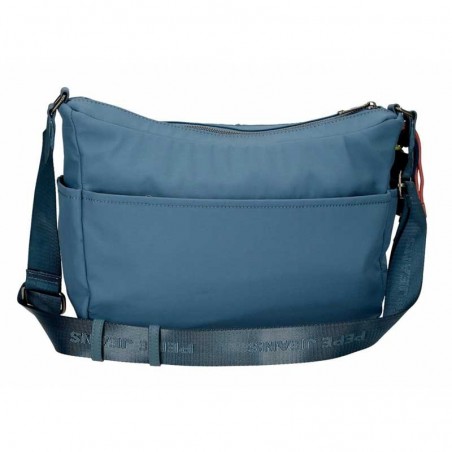 Sac bandoulière PEPE JEANS "Tessa" bleu jean | Sac à main porté croisé toile marque de mode